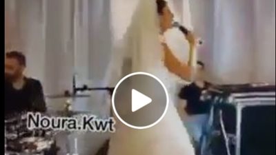 بالفيديو.. عروس لبنانية تشعل حفل زفافها