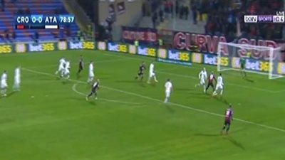 أتلانتا يتعادل إيجابيا مع كروتوني 1/1 (فيديو)