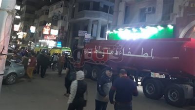 الدفع بـ20 سيارة إسعاف لنقل مصابي حريق دمياط