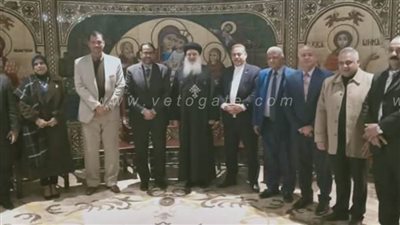 وكيل تعليم الغربية يترأس وفداً لتقديم تهنئة عيد الميلاد لمطران طنطا | صور