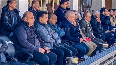 البدري يحضر مباراة المقاولون ومصر المقاصة | صور