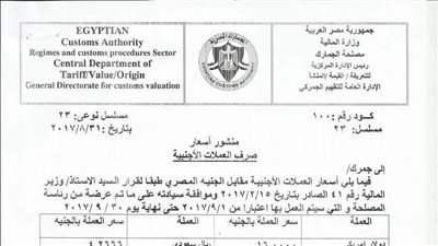 مطار القاهرة يعلن تثبيت أسعار صرف العملات مقابل الجنيه المصري