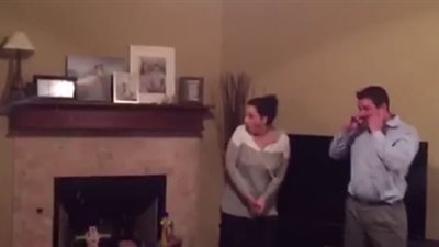 بالفيديو.. رد فعل امرأة فجرت بالون أمام زوجها