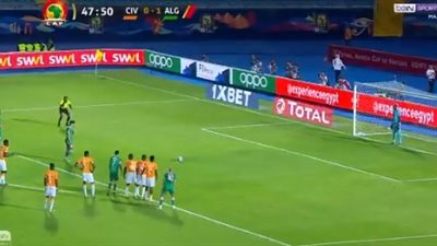 الفار يمنح الجزائر ركلة جزاء وبو نجاح يهدر الهدف الثاني