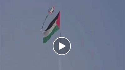 رفع العلم الفلسطيني تحت أنظار جنود الاحتلال شمال غزة (فيديو)