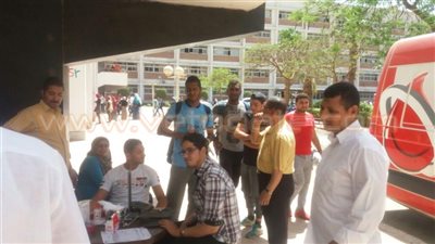 حملات للتبرع بالدم بجامعة المنوفية بالتعاون مع مستشفى 57357