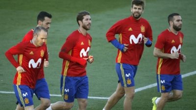 منتخب إسبانيا يختتم تدريباته استعدادا لملاقاة كوستاريكا وديا