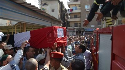 بالصور.. تشييع جثمان شهيد سيناء في جنازة عسكرية بطنطا