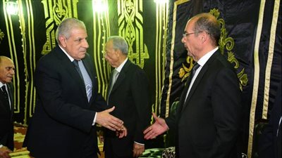 محلب ومنصور في عزاء شقيق الإعلامي محمد مصطفى شردي (فيديو وصور)