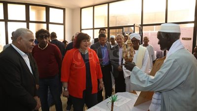 وزيرة الثقافة تتفقد المواقع الثقافية بالسد العالي وتوشكى (صور)