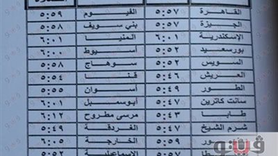 مواقيت صلاة عيد الأضحى في مدن ومحافظات الجمهورية
