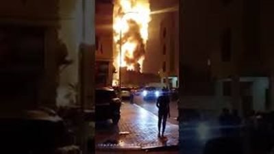 بالفيديو.. حريق هائل في انفجار أحد أنابيب النفط بالبحرين