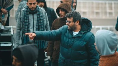 تجهيزات حفل عمرو دياب بجامعة مصر (صور)