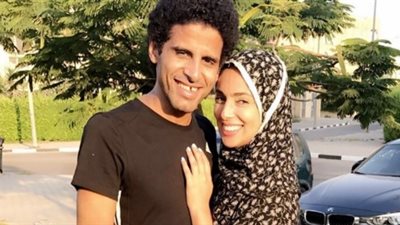 حمدي المرغني لإسراء عبد الفتاح: «كل عيد وإنتي فرحتي وسر سعادتي»