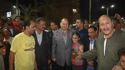 محافظ الفيوم يفتتح أعمال تطوير وتجميل ميدان مبارك بسنورس