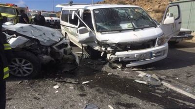 إصابة ٧ مواطنين في حادث تصادم سيارتين بالبحيرة