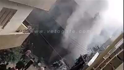 نشوب حريق داخل منزل في طنطا | صور