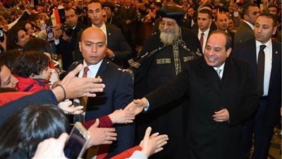 توافد كبار رجال الدولة إلى كاتدرائية العاصمة الجديدة لحضور قداس عيد الميلاد