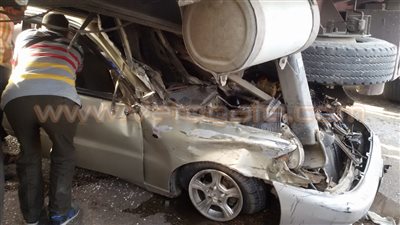 بالصور.. حادث مروع على الطريق الزراعي في البحيرة