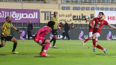 الأهلي يتقدم بهدف دون رد أمام المقاولون العرب بعد 15 دقيقة