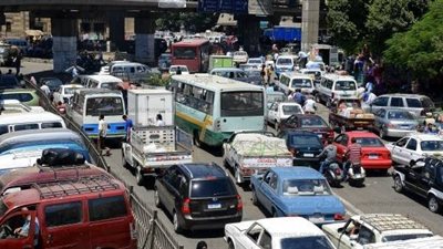 كثافات مرورية بسبب أعمال المترو بشارع السودان في الجيزة