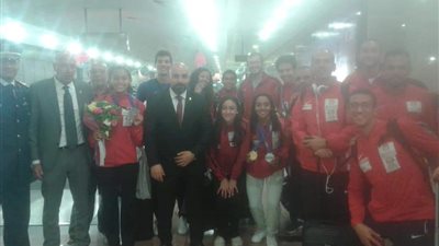 بعثة الاتحاد المصري للخماسي الحديث تصل القاهرة بعد الفوز بالذهبية