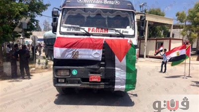 بالصور.. وصول الوقود المصري لتشغيل محطة الكهرباء في غزة