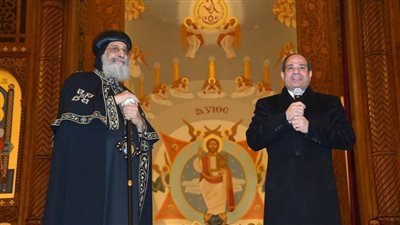 6 زيارات للكنيسة.. السيسي يشارك الأقباط احتفالات عيد الميلاد المجيد