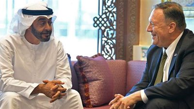 محمد بن زايد وبومبيو يبحثان العلاقات الثنائية وقضايا المنطقة