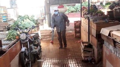 أبوصوير تطبق خطة تعقيم المنشآت الحكومية والخدمية