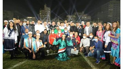 وزراء الرياضة والإنتاج الحربي والتعليم العالي والري يفتتحون دوري الوزارات الأول