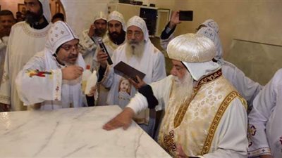 دير الشايب يحتفل بتدشين 4 مذابح بكنيسة الملاك