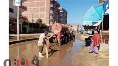 استمرار شفط مياه الأمطار بمدينة الحسينية