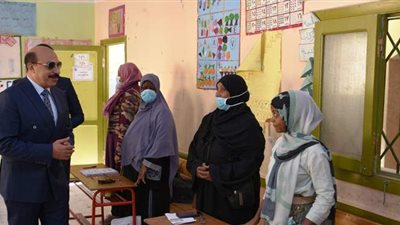 محافظ أسوان يتفقد لجان  جولة إعادة انتخابات النواب.. صور