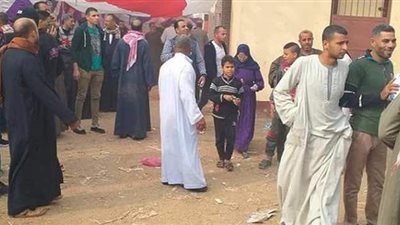 زحام للناخبين أمام لجان القرى ببني سويف | صور