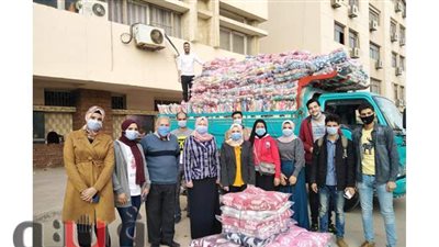 جامعة الزقازيق توزع 1000 بطانية على فقراء قرى الشرقية
