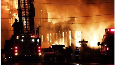 حريق في خزان للوقود بالسعودية بسبب هجوم إرهابي