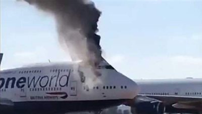 حريق هائل بطائرة بوينج 747 بريطانية في مطار إسباني | فيديو