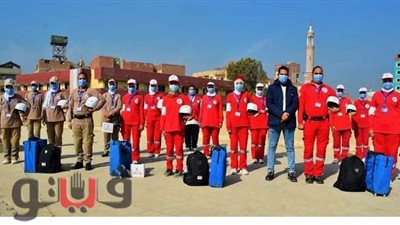 الهلال الأحمر يدفع بـ25 فريقًا لتطبيق الإجراءات الاحترازية بلجان بني سويف