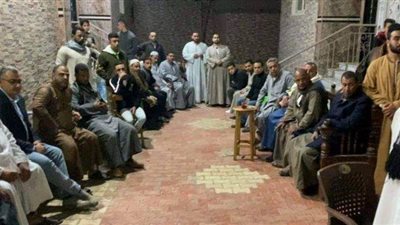 الصلح بين عائلتين في مشاجرة بينهما بسبب خلافات مالية بقليوب