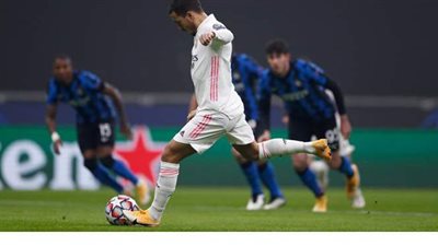 ريال مدريد يتقدم على إنتر ميلان في ملعبه 0/1 في الشوط الأول