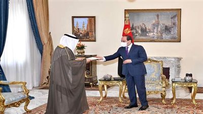 السيسي يتسلم رسالة من أمير الكويت.. الرئيس: نحرص على تطوير التعاون الوثيق بين البلدين.. وأمن الخليج مرتبط بالأمن القومي المصري