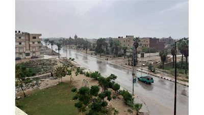 تساقط أمطار غزيرة على شمال سيناء