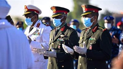 مراسم استقبال رسمية في مطار الخرطوم لجثمان الصادق المهدي |  صور