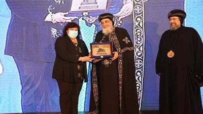 وزيرة الثقافة تشهد الاحتفال بالعيد الثامن لتجليس  البابا تواضروس الثاني