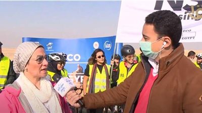 وزيرة البيئة تشارك بماراثون للدراجات 1000 كيلو متر  للترويج للمحميات الطبيعية | فيديو