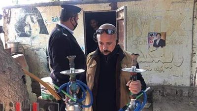 ضبط 24 شيشة بمقاهي وكافيهات في الملاك مركز أبو حماد