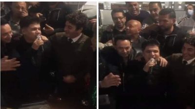 عمر كمال يحتفل بعيد ميلاد حميد الشاعري  (فيديو)