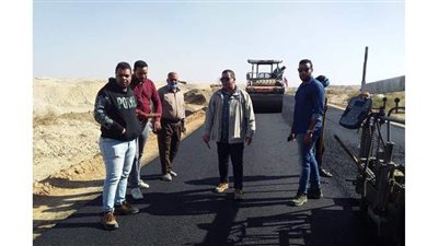 رئيس مدينة الزينية يتفقد أعمال رصف طريق مدينة الشمس الجديدة | صور