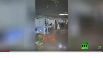 غرق أحد المستشفيات بمياه الأمطار في إيران | فيديو